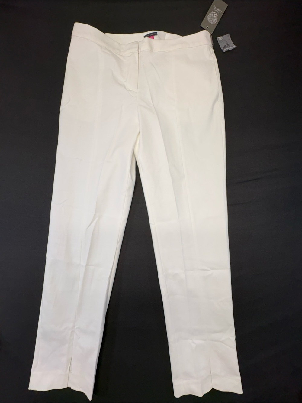 NWT Vince Camuto Slim Straight Leg Pants Soft White Size 10